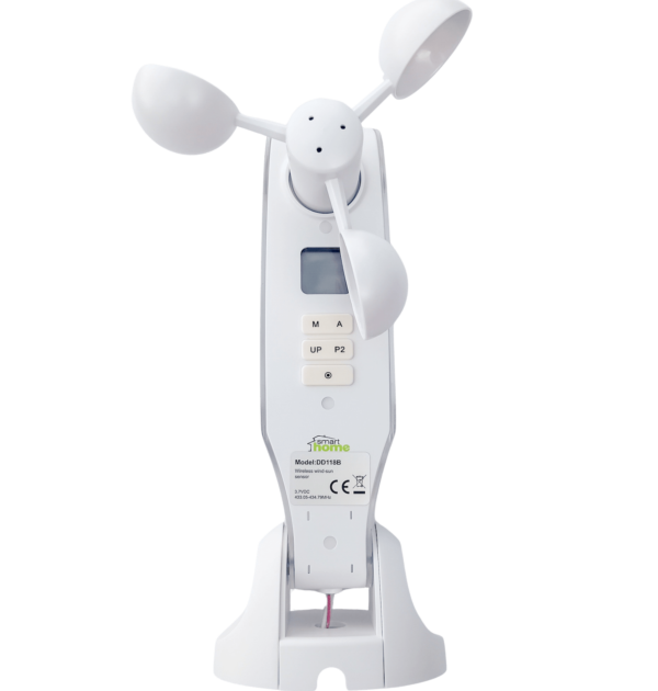 DC118 napelemes szél- és fényérzékelő árnyékolók automatikus vezérléséhez.